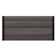 Pemberly Row Medium Gray Writing Desk with Floating Shelf Design