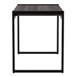 Pemberly Row Medium Gray Writing Desk with Floating Shelf Design