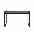 Pemberly Row Medium Gray Writing Desk with Floating Shelf Design