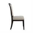Pemberly Row Upholstered Tufted Back Side Chair Set of 2 in Black