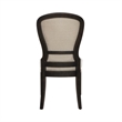 Pemberly Row Upholstered Tufted Back Side Chair Set of 2 in Black