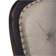 Pemberly Row Upholstered Tufted Back Side Chair Set of 2 in Black