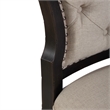 Pemberly Row Upholstered Tufted Back Side Chair Set of 2 in Black