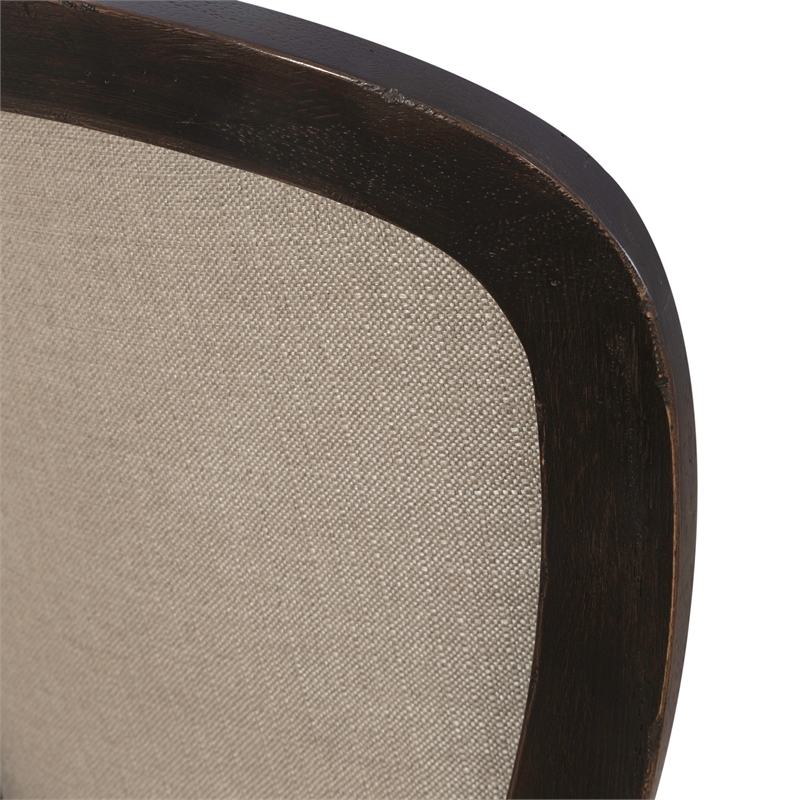 Pemberly Row Upholstered Tufted Back Side Chair Set of 2 in Black