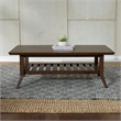 Pemberly Row Rectangular Cocktail Table with Angled Apron and Tapered Legs