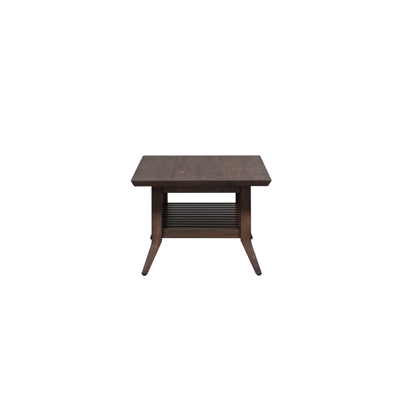 Pemberly Row Rectangular Cocktail Table with Angled Apron and Tapered Legs