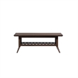 Pemberly Row Rectangular Cocktail Table with Angled Apron and Tapered Legs