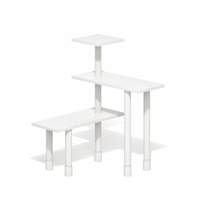 Pemberly Row 3-Tier Adjustable Countertop Corner Organizer in White