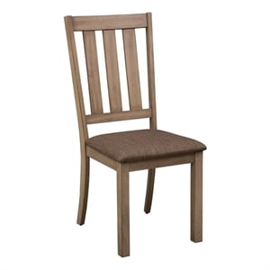 Pemberly Row Slat Back Side Chair with Double Bead Molding in Sandstone