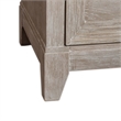 Pemberly Row 5 Drawer Chest with Dovetail in Washed Taupe Silver Champagne