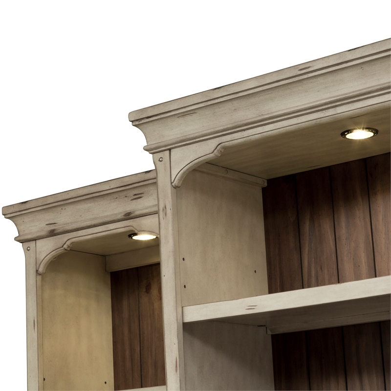 Pemberly Row Entertainment Center with Piers and LED Lighting