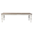 Pemberly Row Rectangular Leg Table with Fancy Face Top and Turned Legs