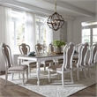 Pemberly Row Rectangular Leg Table with Fancy Face Top and Turned Legs