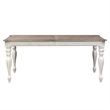 Pemberly Row Rectangular Leg Table with Fancy Face Top and Turned Legs