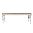 Pemberly Row Rectangular Leg Table with Fancy Face Top and Turned Legs