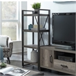 Pemberly Row Medium Gray Pier Unit with Floating Shelf Design