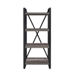 Pemberly Row Medium Gray Pier Unit with Floating Shelf Design