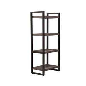 Pemberly Row Medium Gray Pier Unit with Floating Shelf Design