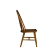 Pemberly Row Windsor Back Side Chair Set of 2 in Oak and Black