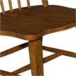 Pemberly Row Windsor Back Side Chair Set of 2 in Oak and Black