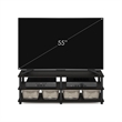 Pemberly Row No Tools 3-Tier Entertainment TV Stand in Espresso/Black