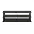 Pemberly Row No Tools 3-Tier Entertainment TV Stand in Espresso/Black