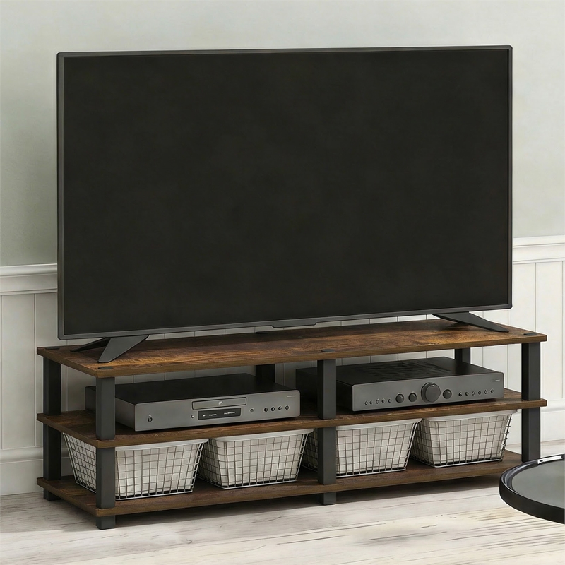 Pemberly Row 3-Tier Entertainment Center for TVs up to 46