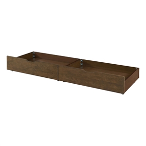 Pemberly Row Wood Storage Drawers with Dovetail Joints in Rosewood Set of 2