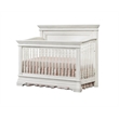 Pemberly Row Traditional Wood Convertible Crib with 3 Heights in Brushed White