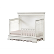 Pemberly Row Traditional Wood Convertible Crib with 3 Heights in Brushed White