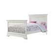 Pemberly Row Traditional Wood Convertible Crib with 3 Heights in Brushed White