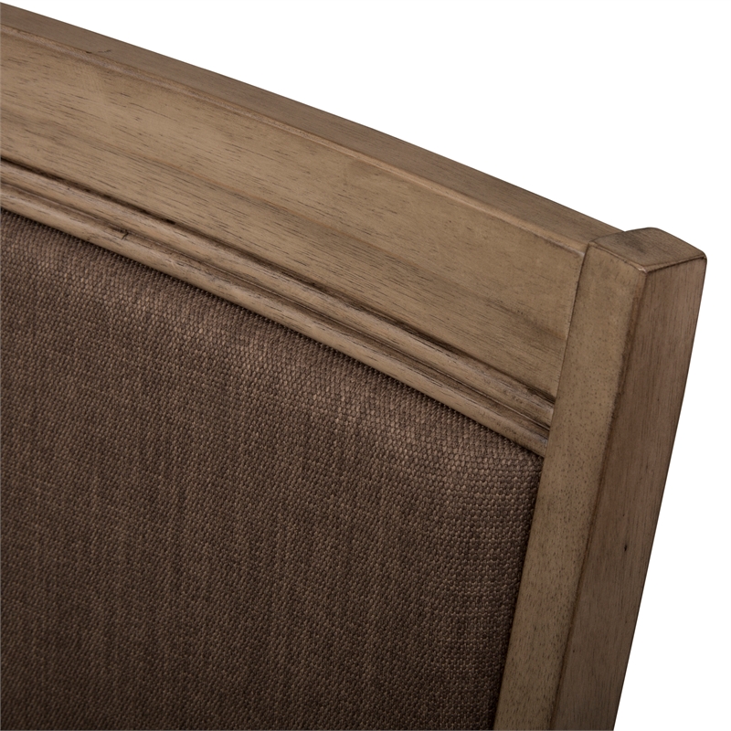 Pemberly Row Upholstered Side Chair with Bead Molding in Sandstone/Brown