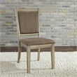 Pemberly Row Upholstered Side Chair with Bead Molding in Sandstone/Brown