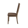 Pemberly Row Upholstered Side Chair with Bead Molding in Sandstone/Brown