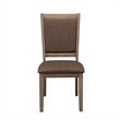 Pemberly Row Upholstered Side Chair with Bead Molding in Sandstone/Brown