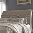 Pemberly Row White Queen Upholstered Sleigh Headboard with Dovetail