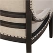 Pemberly Row Upholstered Shelter Side Chair Set of 2 in Black