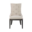Pemberly Row Upholstered Shelter Side Chair Set of 2 in Black