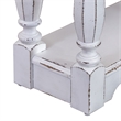 Pemberly Row White 72 Inch Hall Console Table with Bottom Shelf