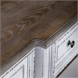 Pemberly Row White 72 Inch Hall Console Table with Bottom Shelf