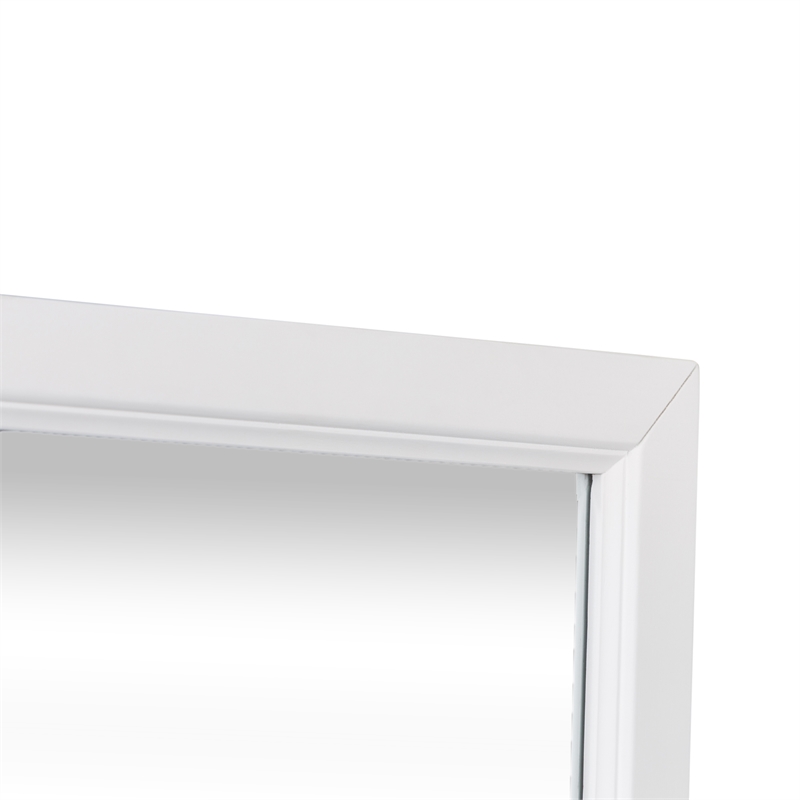 Pemberly Row White 6 Drawer Dresser with Dovetail and Case Moldings
