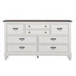 Pemberly Row White 8 Drawer Dresser with Felt Lined Top Drawers