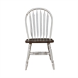 Pemberly Row Windsor Side Chair Set of 2 with Turned Legs in White