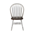Pemberly Row Windsor Side Chair Set of 2 with Turned Legs in White