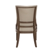 Pemberly Row 5 Piece Pedestal Table Set with Starburst Veneer in Dusty Taupe