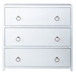 Pemberly Row Accent Cabinet with 3 Drawers and Brass Hardware in White
