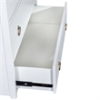 Pemberly Row Accent Cabinet with 3 Drawers and Brass Hardware in White
