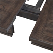 Pemberly Row Rectangular Leg Table with Bead Molding in Brown