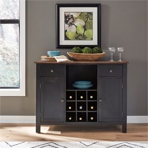 Pemberly Row Server with Dovetail Drawers and Dust Proofing in Black