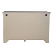 Pemberly Row 3 Door Accent Cabinet with Mirrored Glass in White/Gray